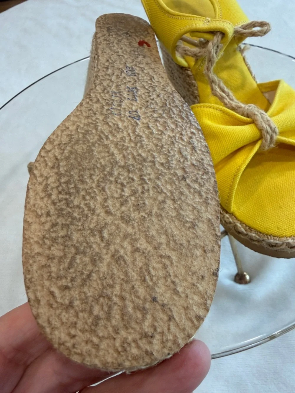Yellow Women’s Espadrille Platform Sandals
